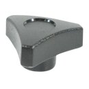 M8 Tri Wing Nuts Black - Pair