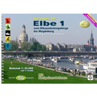 TourenAtlas TA7 Elbe-1, Schmilka - Magdebg.